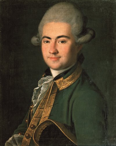 Portret van de toneelschrijver Alexander Andreyevich Volkov door Carl Ludwig Johann Christineck