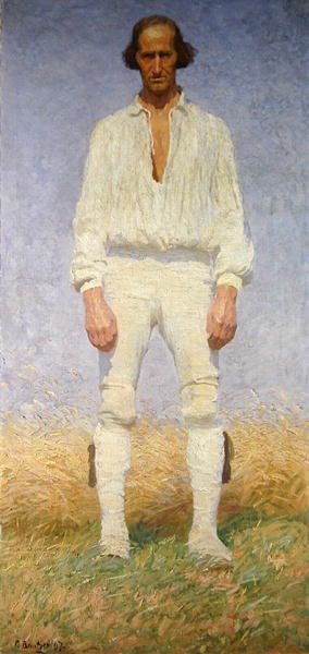 Een Hessen oogstwerker door Carl Ludwig Noah Bantzer