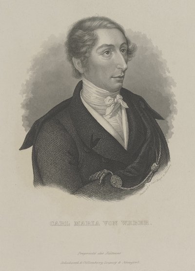 Carl Maria von Weber 1786-1826, ca. 1840 door Carl Mayer