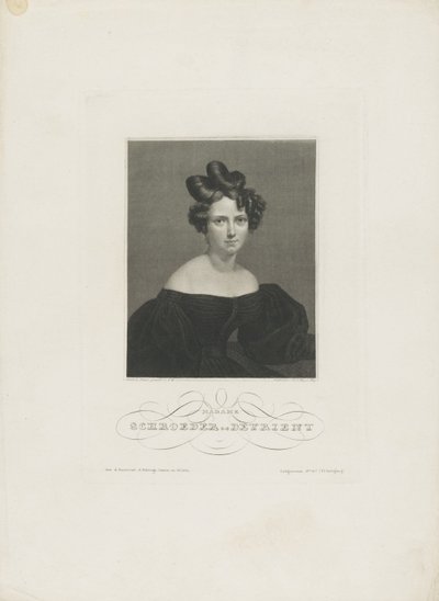 Portret van de operazangeres Wilhelmine Schröder-Devrient 1804-1860, ca. 1840 door Carl Mayer