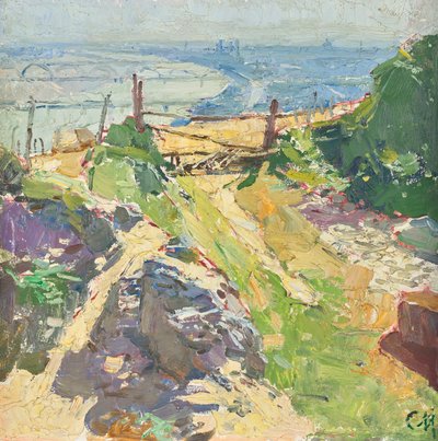 Bij de Eikelhof in Nußdorf door Carl Moll