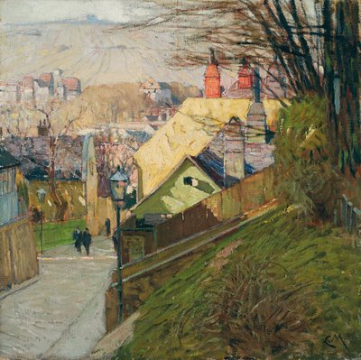 Het Huis van Therese Krones in Dobling in Wenen door Carl Moll