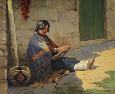 Hopi mandenmaker door Carl Moon