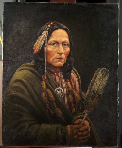 Osage man, Bro-Ga-Hee-Ge door Carl Moon
