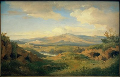 C.Morgenstern, Uitzicht op de Cervara-grotten door Carl Morgenstern