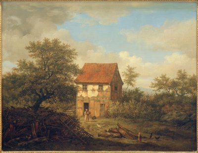 Partij bij kasteel Born in het Taunusgebergte door Carl Morgenstern