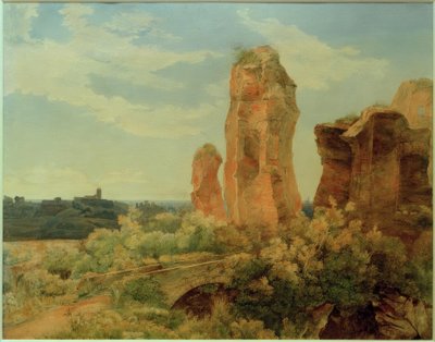 Rome, Aventijn, Bouwfragment in Keizerstuinen door Carl Morgenstern