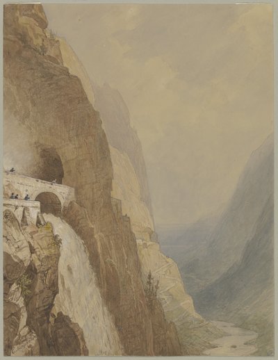 De Splügenpas door Carl Morgenstern