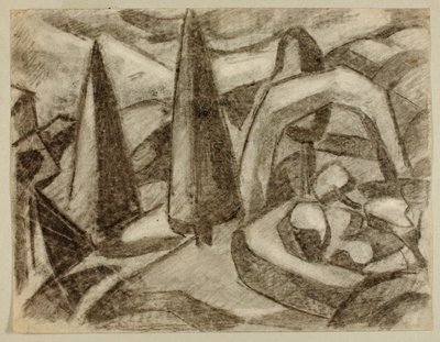 Landschap door Carl Newman
