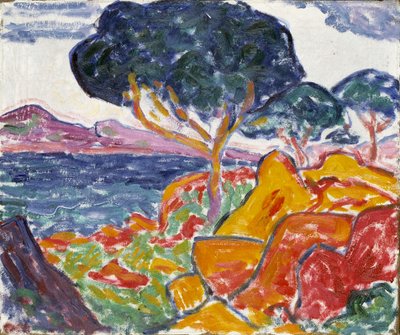 Landschap, ca. 1909-1914 door Carl Newman