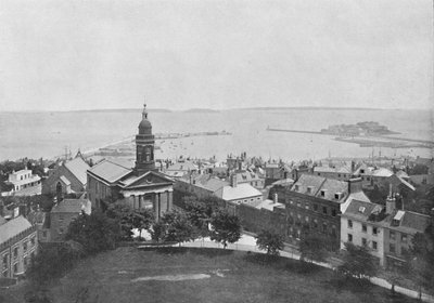 St. Peter Port en eiland, Guernsey, ca. 1896 door Carl Norman