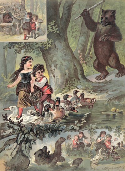 Hans en Grietje in het Bos, c.1880 door Carl Offterdinger