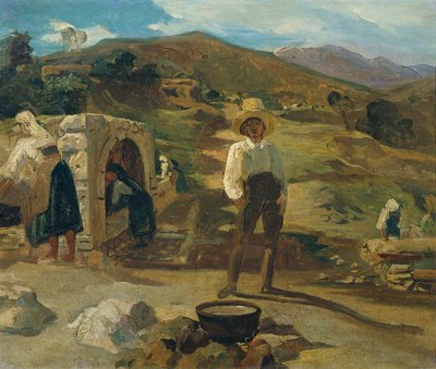 Italiaans landschap door Carl Rahl