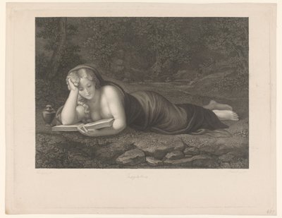 Lezende Maria Magdalena door Carl Rahl