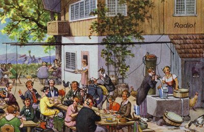 Komische voorstellingen van vroege radio door Carl Robert Arthur Thiele