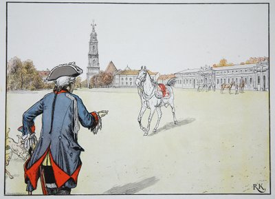 Oude Fritz en zijn favoriete paard door Carl Röchling