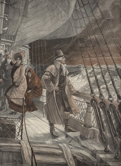Op het dek van een schip door Carl Rohling