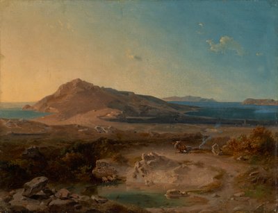 Het eiland Delos bij zonsopgang door Carl Rottmann