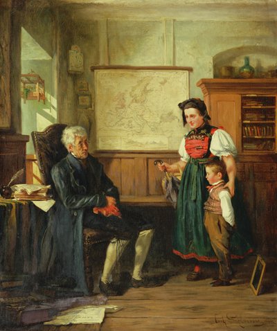 De praktijk betreden, 1862 door Carl Schlosser