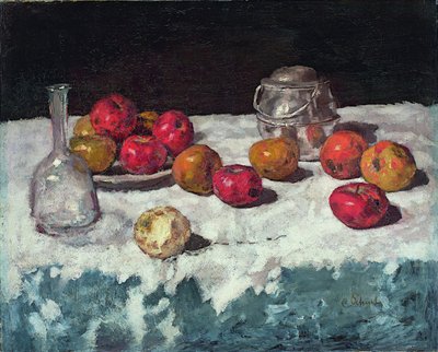 Stilleven met appels, 1889 door Carl Schuch