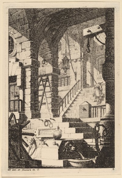 Fantasie van een Antieke Gevangenis door Carl Schütz