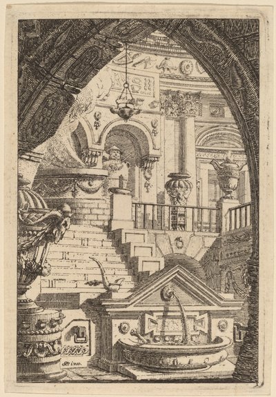 Fantasie van een Antieke Tempel door Carl Schütz