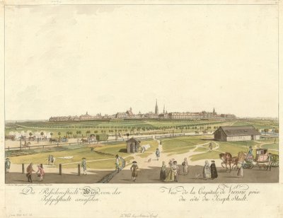 Wenen gezien vanuit de Josephstadt door Carl Schütz