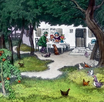 Grimm Brothers - Sprookjes - Roodkapje. Beeld datum circa 1910. Carl Simon Archief door Carl Simon