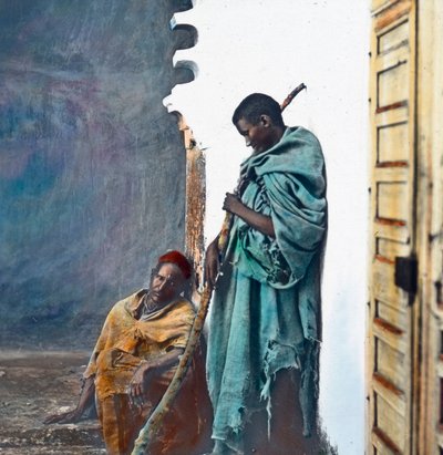 Marokko, twee mannen uit Fez, beelddatum: circa 1910. Carl Simon Archief door Carl Simon