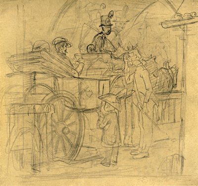 Op reis, midden-late 19e eeuw, ca. 1924 door Carl Spitzweg