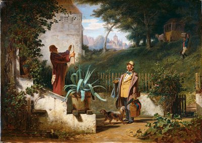Jeugdvrienden door Carl Spitzweg
