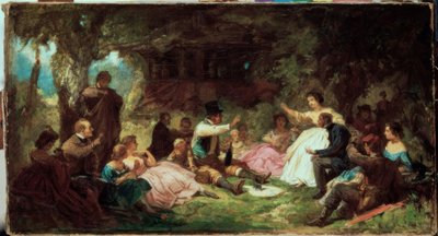 De Picknick door Carl Spitzweg