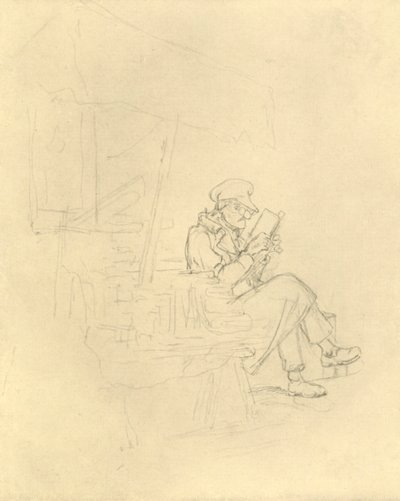 Der Antiquar, midden-late 19e eeuw, ca. 1924 door Carl Spitzweg