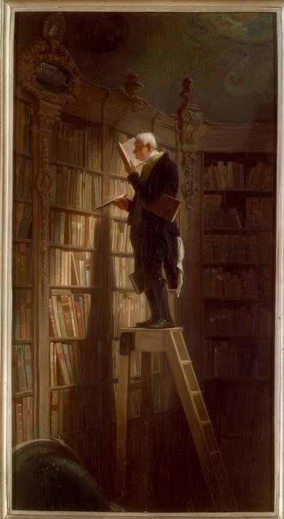 De Boekenwurm door Carl Spitzweg