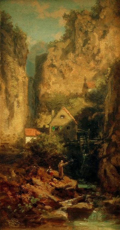 De forelvissers door Carl Spitzweg