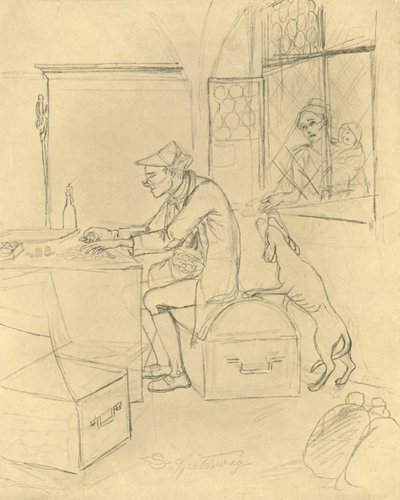 Der Geizhals door Carl Spitzweg