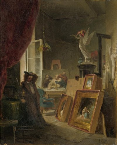De historieschilder door Carl Spitzweg