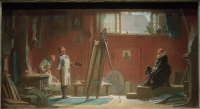 De portretschilder door Carl Spitzweg