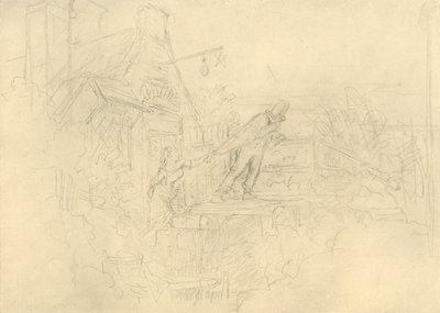 Der Zechpreller door Carl Spitzweg