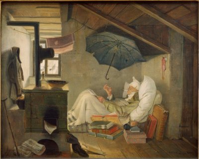 De arme dichter door Carl Spitzweg