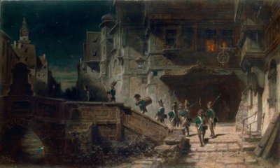 De wacht door Carl Spitzweg