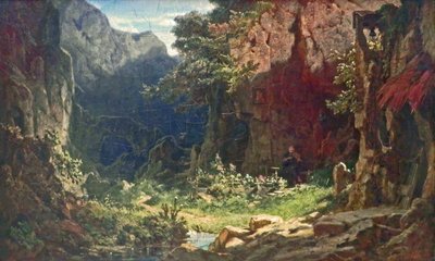 Een kluizenaar door Carl Spitzweg