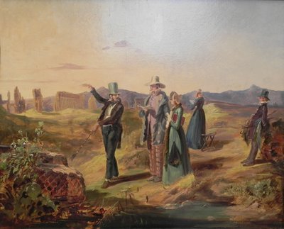 Engelse toeristen in Campagna door Carl Spitzweg