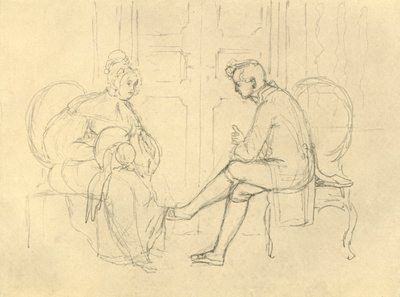 Ernste Frage, midden-late 19e eeuw, c1924 door Carl Spitzweg