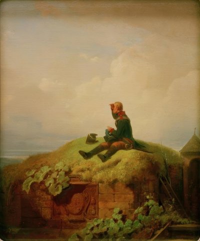 Er was eens (De breiende wachtpost) door Carl Spitzweg
