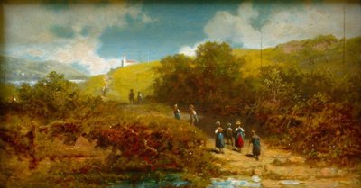 Kerkbezoek op het platteland door Carl Spitzweg