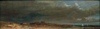 Landschap aan het meer – Chiemseelandschap door Carl Spitzweg