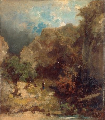 Meisje in het bos door Carl Spitzweg