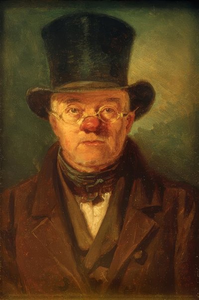 Man met hoge hoed door Carl Spitzweg