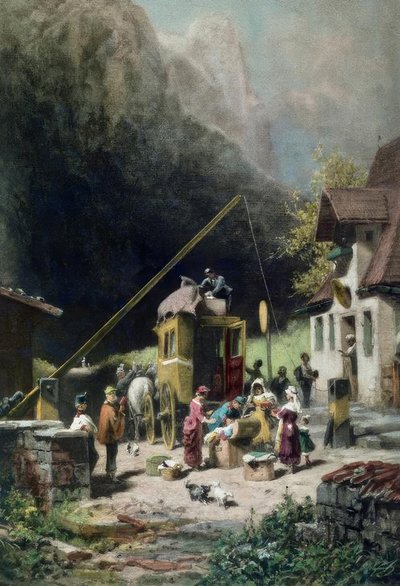 Alleen gedachten zijn tolvrij door Carl Spitzweg